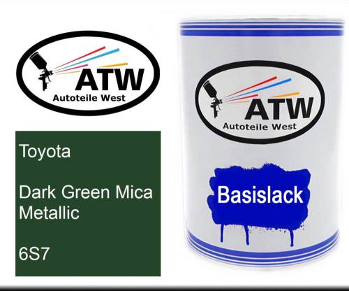 Toyota, Dark Green Mica Metallic, 6S7: 500ml Lackdose, von ATW Autoteile West.